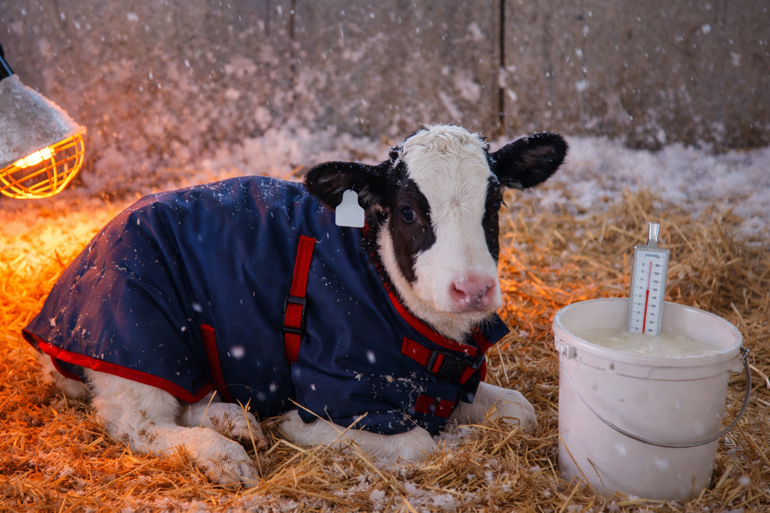 Vitelli in inverno: come proteggerli dallo stress da freddo