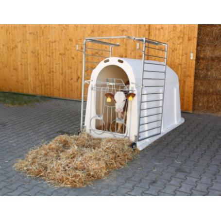 3977143 capannina per vitelli calfhouse senza recinto aggancio con recinto ribaltabile