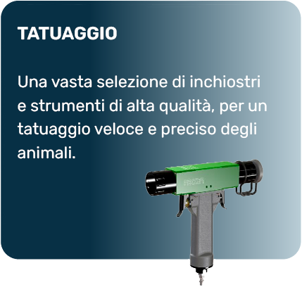 TATUAGGIO - Una vasta selezione di inchiostri e strumenti di alta qualità, per un tatuaggio veloce e preciso degli animali.