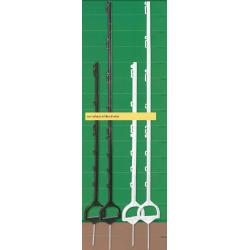 Pole with bracket for electric fences