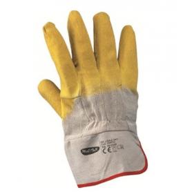 Latex-impregnated cotton gloves