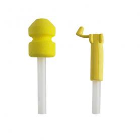 Yellow catheter with plug